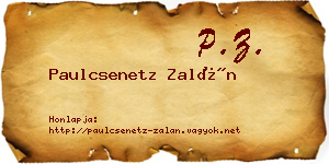 Paulcsenetz Zalán névjegykártya